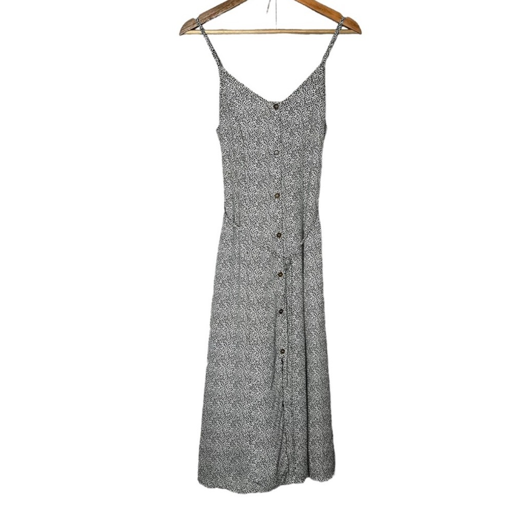 Sienna Sky Black/White Leopard Animal Print Midi Dress